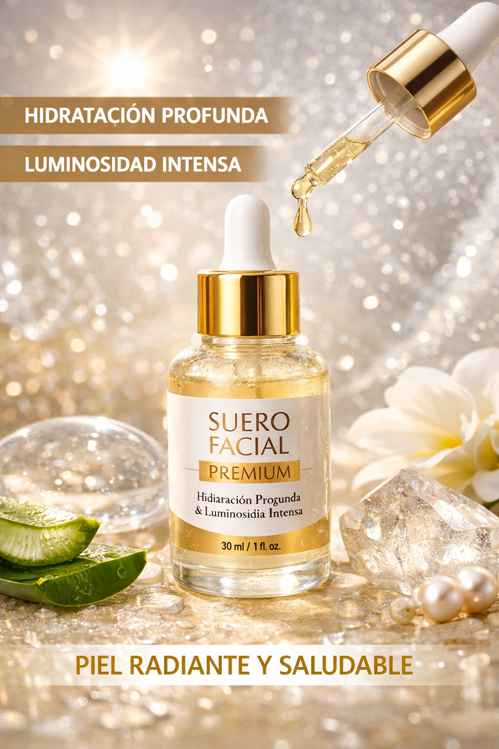Suero Facial Premiun- Hidratacon Profunda y Luminosadad Intesa